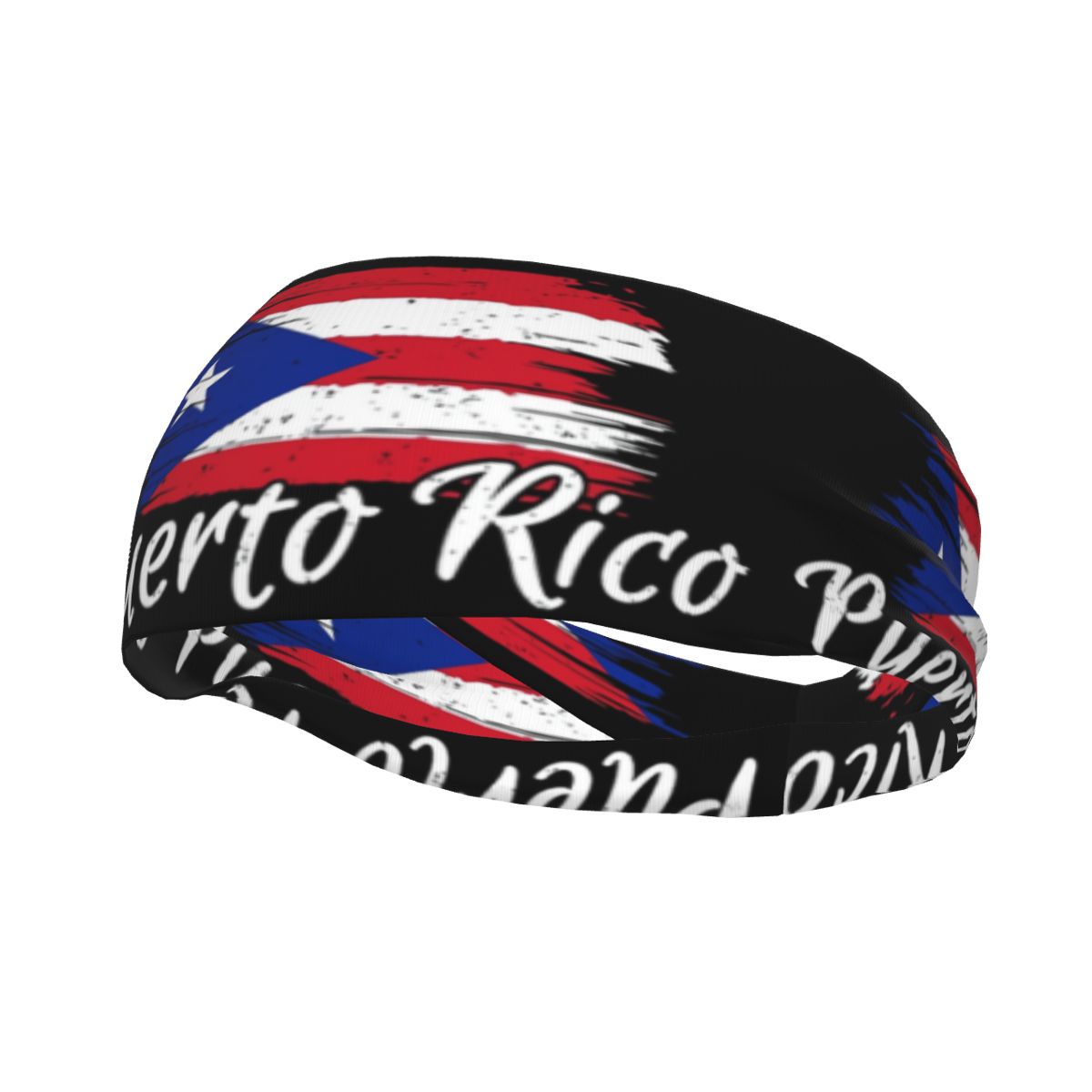 [fapo] Headband Puerto Rico Flag Headwrap Hairband for Tennis Gym Fitness Headwear Hair Accessories
