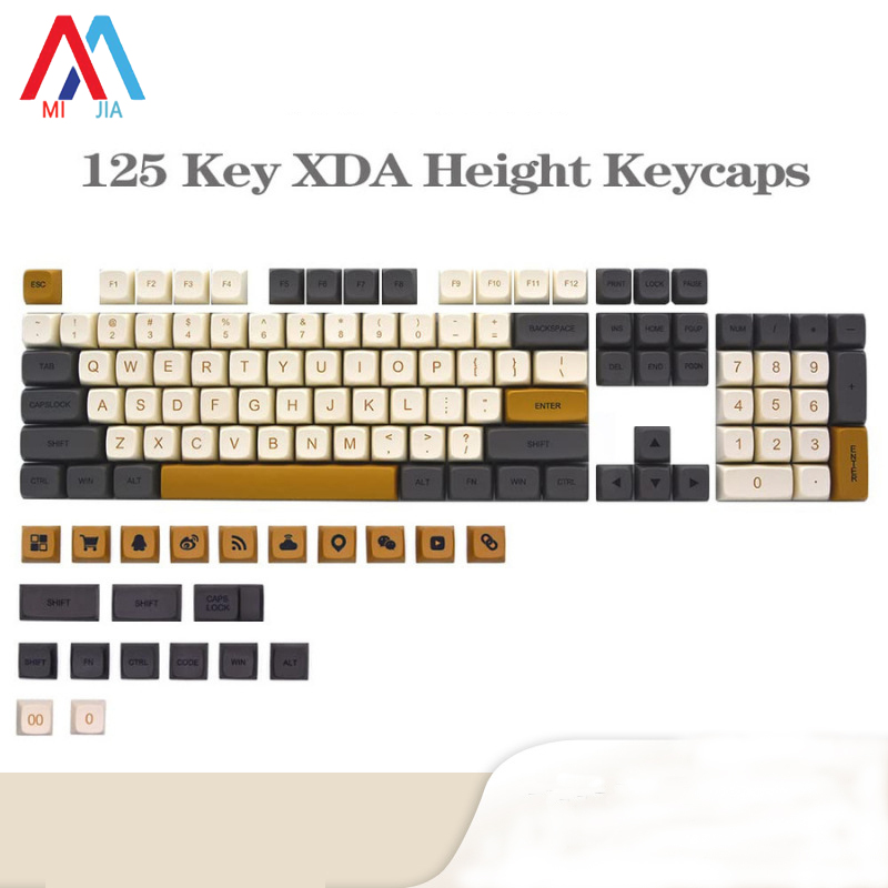 Xiaomimijia Shimmer Keycap xda cao thăng hoa cá nhân Keycap PBT chất liệu mờ đục Nắp bàn phím cơ bộ hoàn chỉnh trong hộp