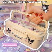 Kuromi Large-Capacity Fresh-Keeping Lunch Box with Utensils