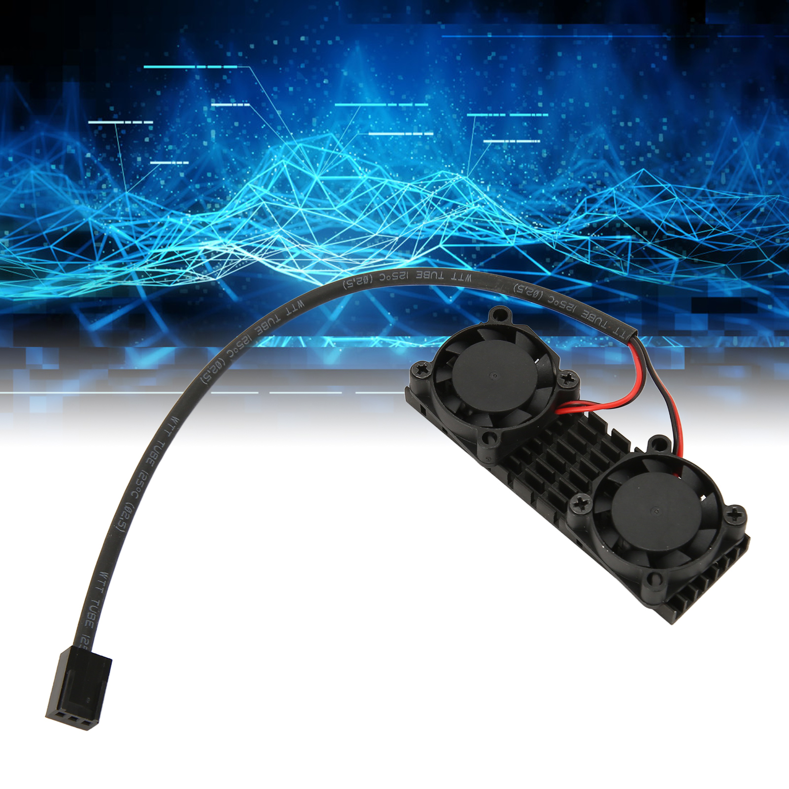 M.2 Ssd Tản Nhiệt 3Pin Điện M.2 Ssd Tản Nhiệt Hợp Kim Nhôm ABS 2 quạt làm mát Với Miếng tản nhiệt Cho Máy Tính Để Bàn