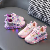 YZBZCJ Frozen Girl's LED Light Sneakers