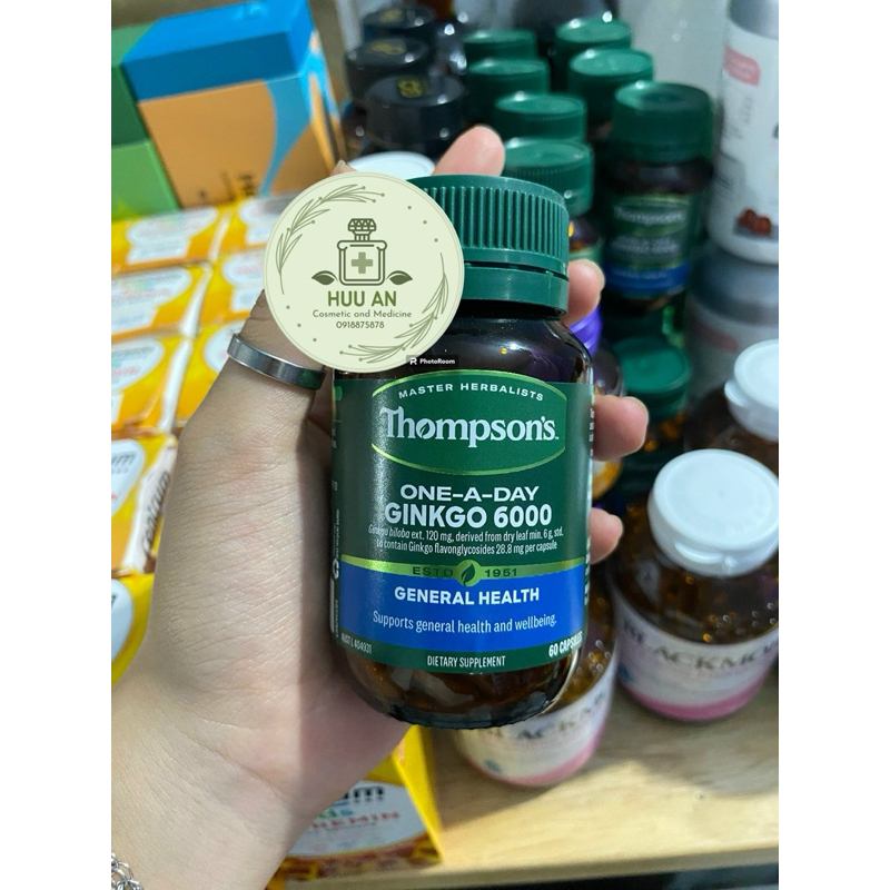 One-a-day GINKGO 6000 by Thompson's - Hàng Úc - - Hỗ trợ tốt đối với trí não, góp phần giúp não bộ hoạt động hiệu quả hơn. - Hỗ trợ cải thiện trí nhớ, tăng cường khả năng ghi nhớ và nhận thức.