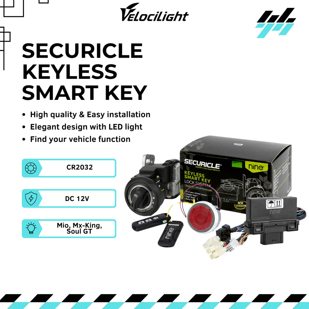 Smart Alarm Motorcycle Ignition Key Beat Yamaha Mio Honda Beat Anti-Theft Keyless - Securicle Harga 1,599,900 rupiah*Gratis Ongkir