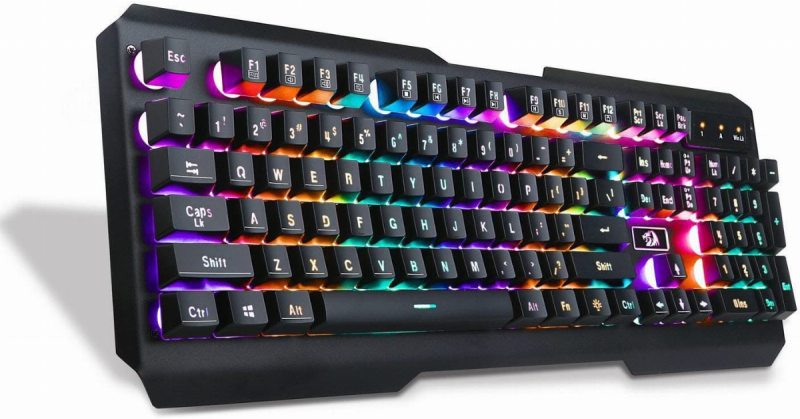 Redragon K506 Centaur 7-Color Rainbow Backlit Full-Size Gaming Keyboard with Numeric Keypad (Black) Singapore