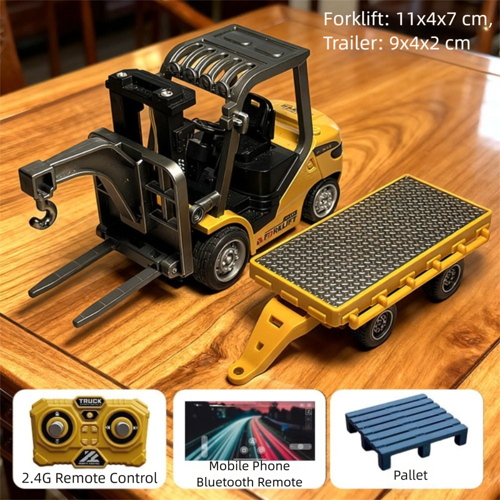 OOF Tỷ lệ đầy đủ Xe nâng điều khiển từ xa Điều khiển từ xa 2.4g Tốc độ thay đổi Xe nâng hợp kim Kiểm soát ứng dụng di động Chất liệu hợp kim Xe nâng RC Đồ chơi để bàn - 2