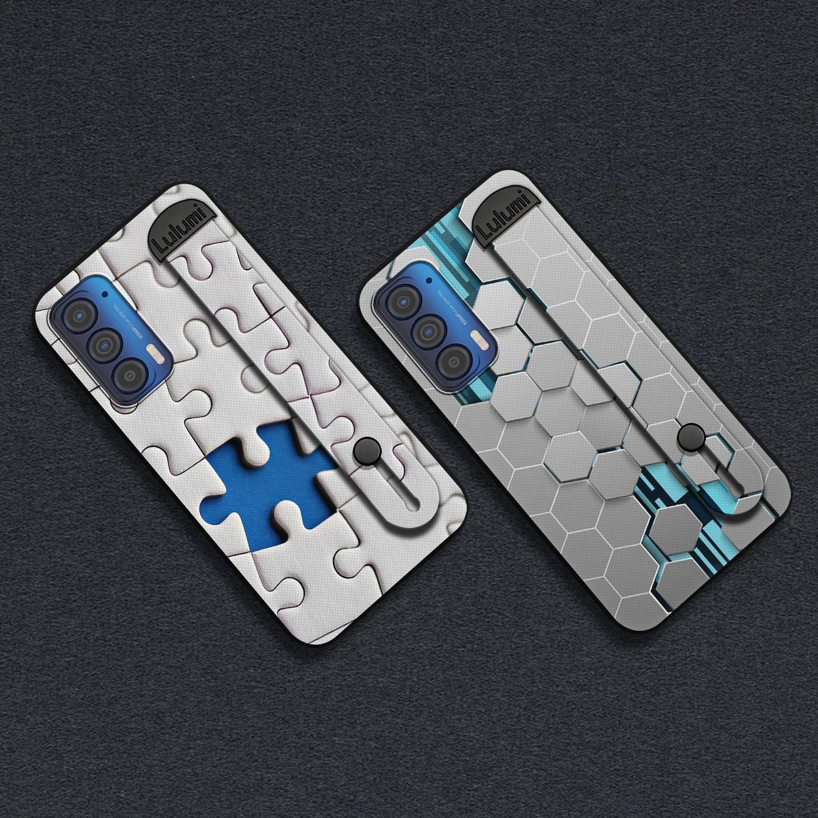 Kickstand personality Phone Case For MOTO Edge 2021 mature protective geometry Anti-knock masculine Wrist Strap Durable