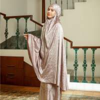 Lozy Hijab - Bianca Prayer Embroidery Set Lozy x Bianca Kartika (Mukena Bordir Bahan Silk Set Pattern Motif 2in1 Koleksi Raya Lebaran 2026)