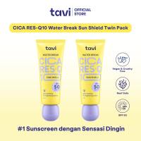 [TERSEDIA DI SELURUH INDONESIA] NEW! TWINPACK - TAVI CICA RES-Q10 Water Break & AdapTint Sun Shield 40 ml -SPF 30 - Tinted Sunscreen Skin Tint Ringan Melindungi dari UVA dan UVB