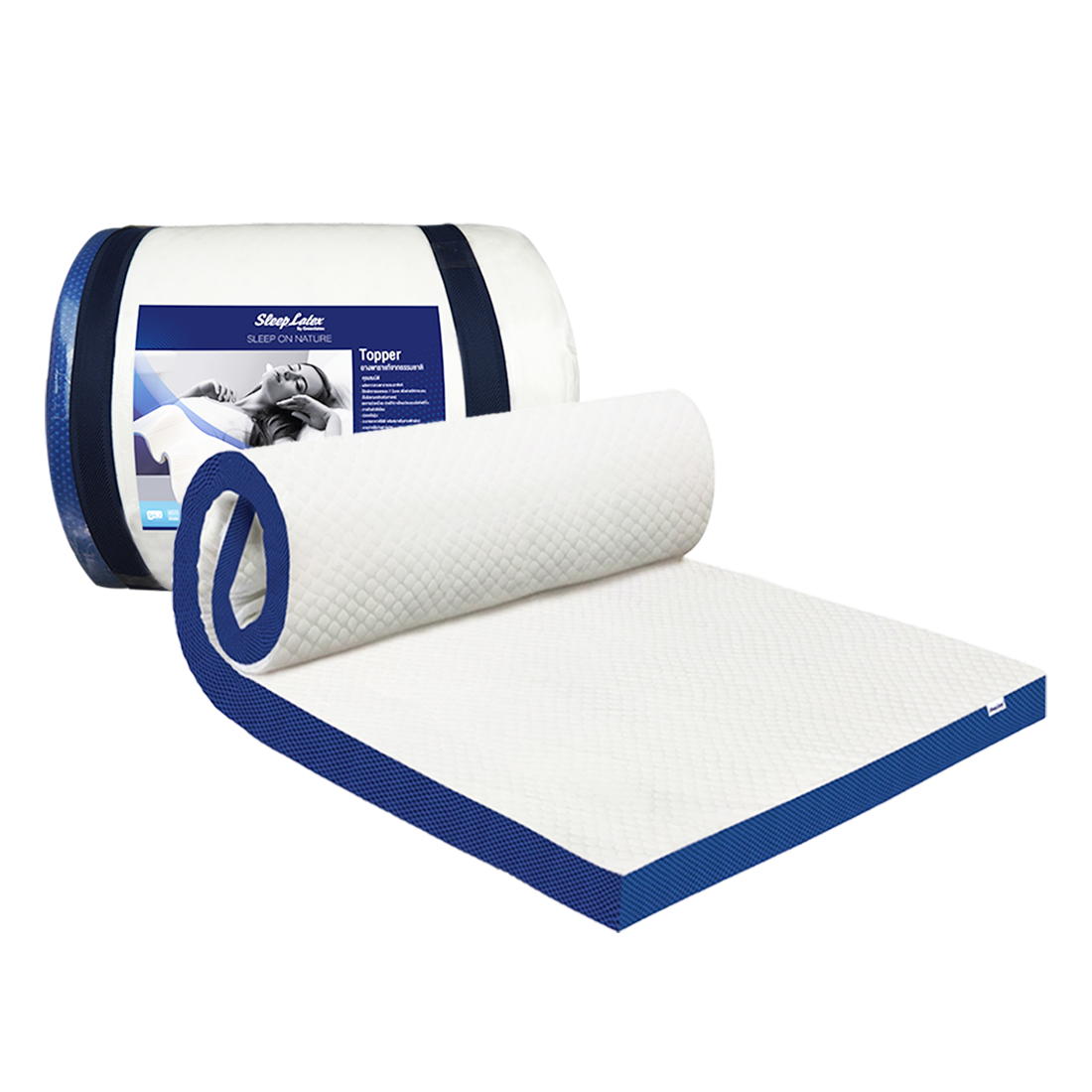 SB Design Square Sleep Latex ท็อปเปอร์ Topper Natural Latex ยางพาราแท้ หนา 2" 6 ฟุต ราคา 6,255 บาท*ส่งฟรี