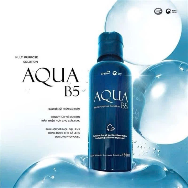 Nước ngâm lens Aqua B5 160ml bảo quản và làm mềm các sản phẩm len