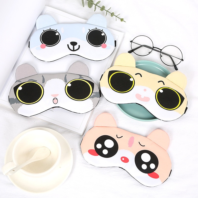 Mặt Nạ Che Mắt Ngủ Thoáng Khí Giảm Mệt Mỏi Họa Tiết Hoạt Hình Dễ Thương Cho Nữ [Bubbleblu03] MIẾNG BỊT MẮT NGỦ CÓ GEL CÓ TÚI