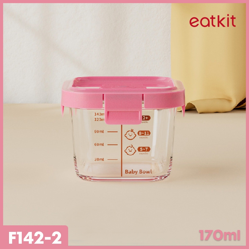 Eatkit Baby Food Container Penyimpanan Mpasi Bayi Wadah Kaca Penyimpanan Bpa Free
