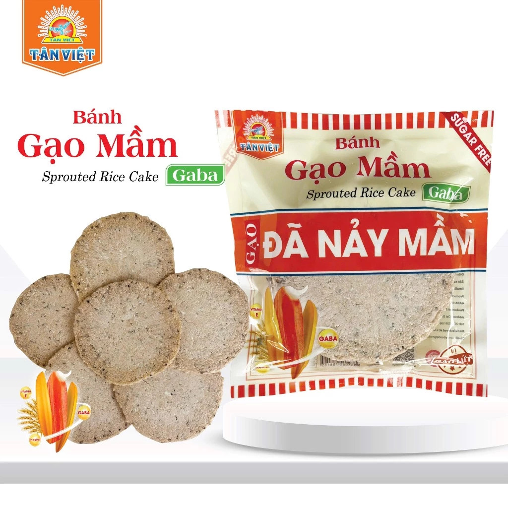 Bánh Gạo Mầm Gaba Vị Mè Đen Tân Việt Food Giòn Xốp Thơm Ngon 80g / HÀ ANH 2K/