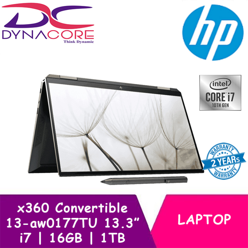 【DELIVERY IN 24 HOURS】 HP Spectre x360 Convertible 13-aw0177TU 13.3 OLED 4K Touch | i7-1065G7 | 16GB RAM | 1TB PCIe SSD | WITH AMOLED 4K DISPLAY AND IRIS PLUS.