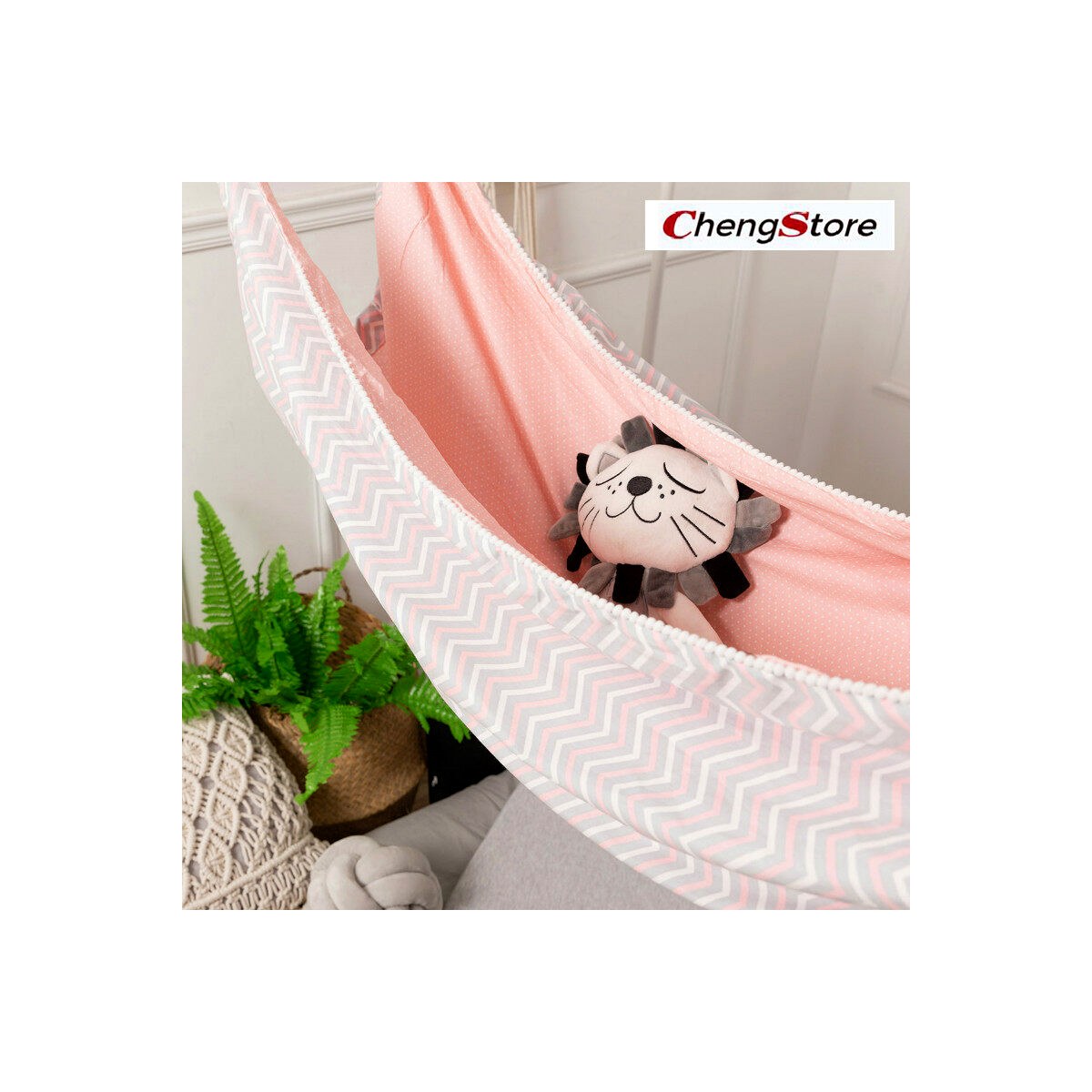 【Rux123】 Baby Hammock Home Swing for Crib - Adjustable Portable Comfortable Infant Crib Safety Nursery Sleeping Bed
