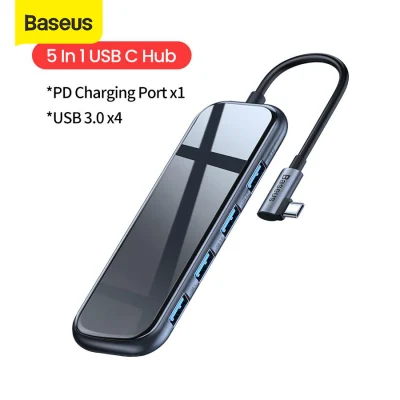 Baseus USB Type C HUB to HDMI RJ45 Multi USB 3.0 USB3.0 Power Adapter For MacBook Pro Air Dock 3 Port USB-C USB HUB Splitter Hab Computer Accessories