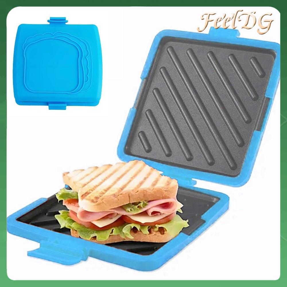 FEELDG Làm  nhanh Máy làm bánh mì sandwich bằng lò vi sóng Nấu ăn nhanh Silicon Máy ép Panini Đa chức năng Máy làm bánh mì nướng Sử dụng lò vi sóng trong bếp