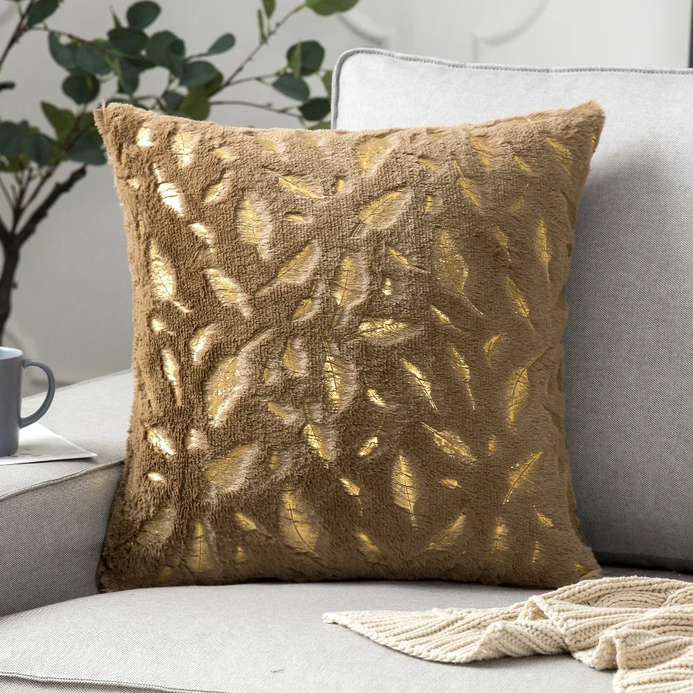 Mi.more Sarung Bantal Sofa Bulu Daun Mewah 45*45cm /Sarung Bantal Sofa Yang Elegan