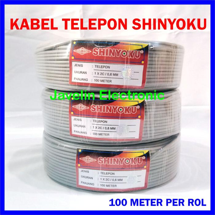 KABEL TELEPON SHINYOKU 2C 100 METER ABU-ABU / KABEL TELPON Harga  603,500 Ringgit*Penghantaran Percuma