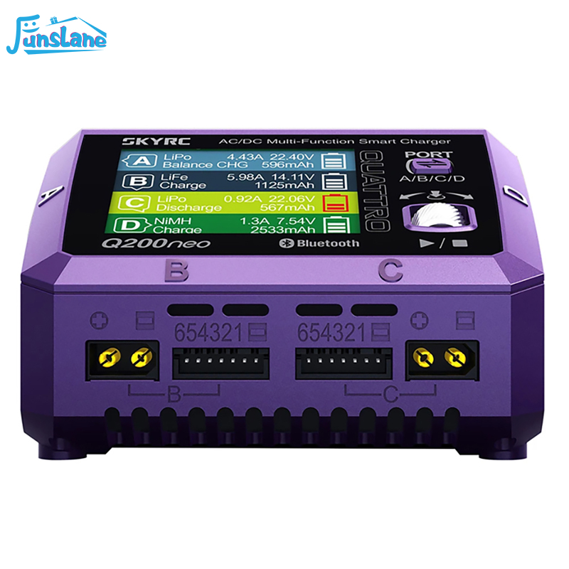 FunsLane Q200neo Battery Charger SK-100197 AC 200W DC 400W 10A 4 Output Ports AC/DC Smart Balanced Battery Charger ราคา 11,851 บาท*ส่งฟรี