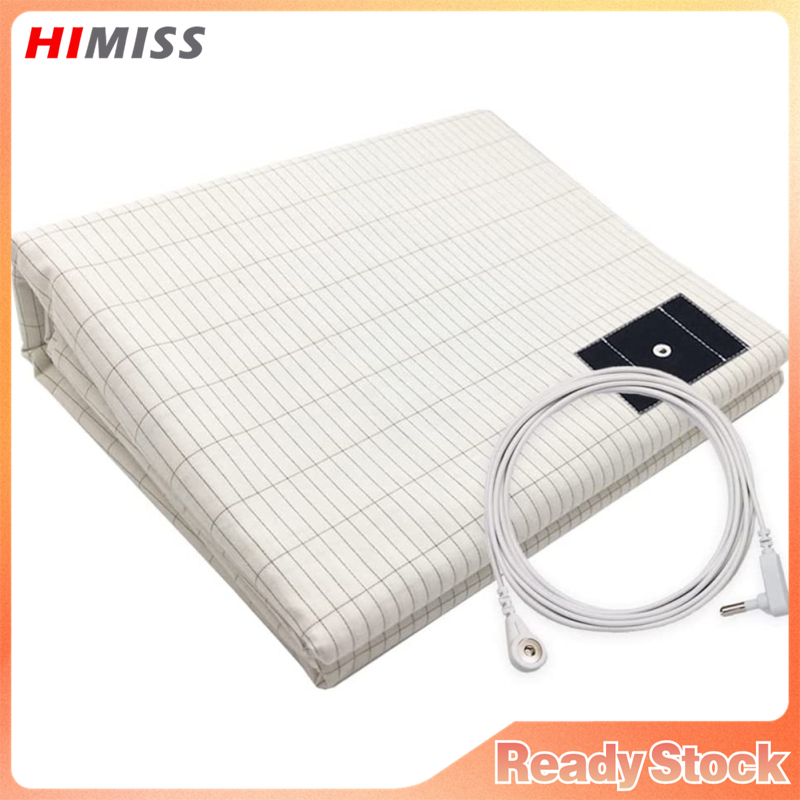 Grounding Sheet Queen Earthing Sheet, Conductive Grounding Mat For Healing Sleep With 95% Cotton And 5% Soft Silver Thread, Grounding Cord, Anti Static Bed Sheets ราคา 716 บาท*ส่งฟรี