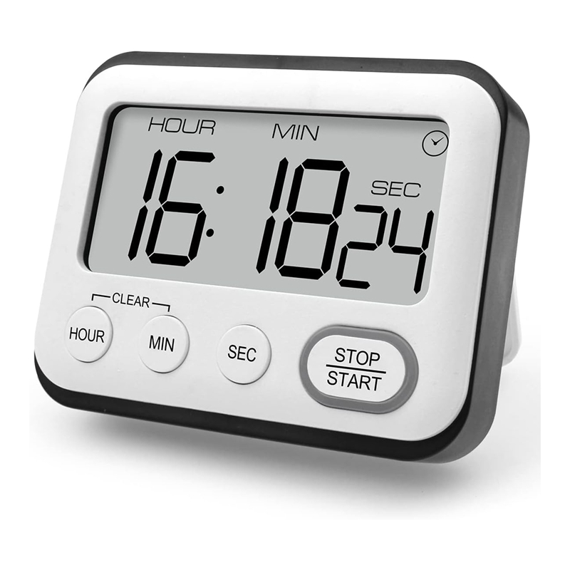 Kitchen Timer Alarm Clock Multifunctional Digital Cooking Timer with LCD Display Big Digits Countdown Timer Durable Easy Install