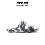 Dép Xăng Đan Unisex Crocs Marbled Classic - White/Black