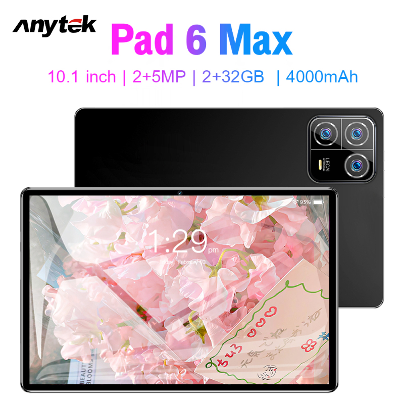 Pad6Max 10.1 Inch Tablet With 4000mAh Battery 2GB RAM+32GB ROM 2MP Front+5MP Rear Camera Dual SIM Compatible For Android 7.0 ราคา 2,422 บาท*ส่งฟรี