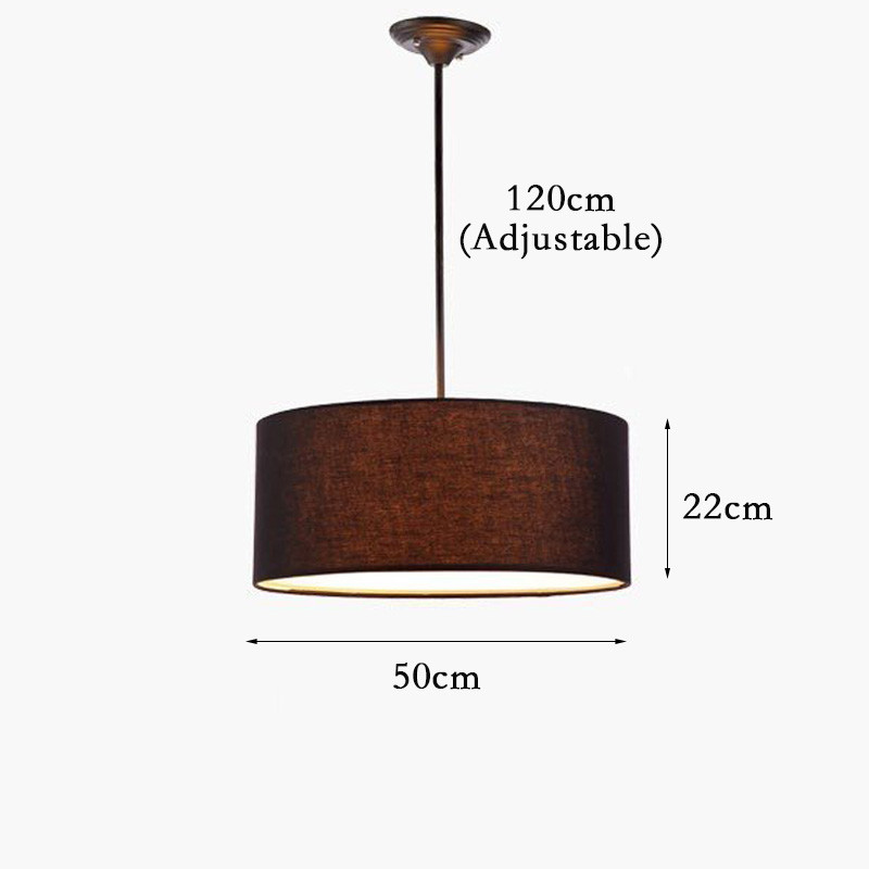Lampu Gantung Meja Makan Hiasan Bilik Tidur Nordic Dining Pendant Light Linen Fabric Lampshade Simple Bedroom Living Room Kitchen Decorative Chandelier 吊燈 吊灯