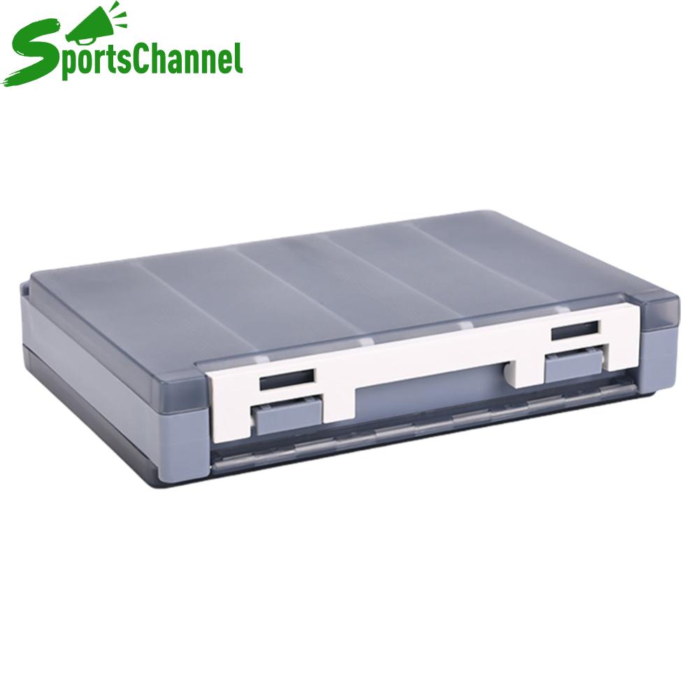 Hai mặt Hộp Mồi câu cá với ngăn chia có thể điều chỉnh hộp câu cá câu cá hộp lưu trữ cho lưỡi Spinner