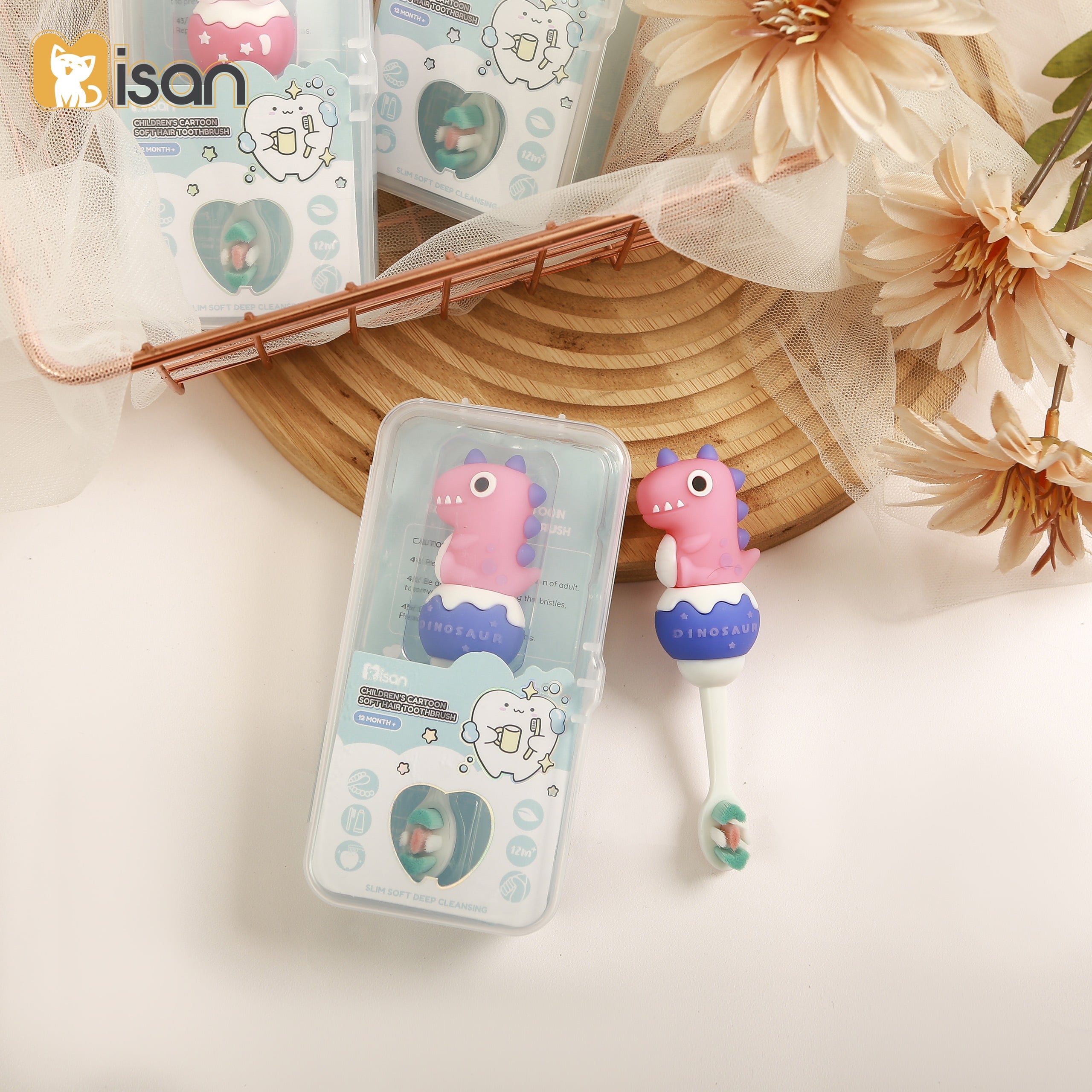 Bán chải đánh răng Misan hình Thú To cầm chắc tay cho bé Bebi123shop