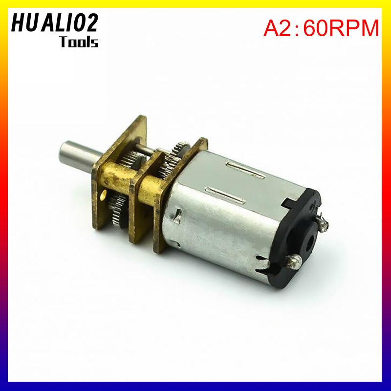 HUALI02 Micro N20 Bánh Động Cơ Tốc Độ Chậm Kim Loại Hộp Số Giảm Tốc Động Cơ Điện Tự Làm Đồ Chơi - 5