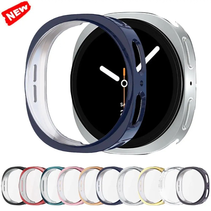 Nhựa TPU mềm trường hợp đối với Samsung Galaxy Watch 8 44mm 40mm miếng bảo vệ màn hình tất cả các xung quanh bìa cho Samsung xem 8 40mm phụ kiện