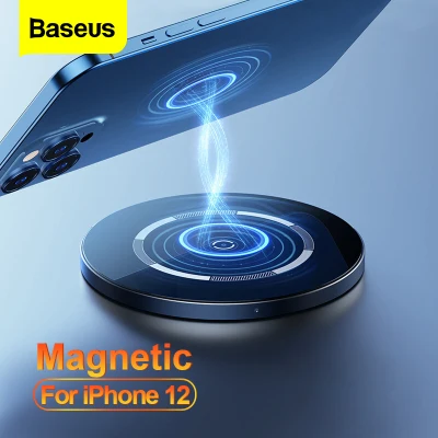 Baseus 15W Magnetic Wireless Charger QC3.0 PD4.0 Fast Charging For iPhone 13 Pro Max iPhone 12 Pro Max Huawei Samsung Xiaomi Oppo Google For Earbuds