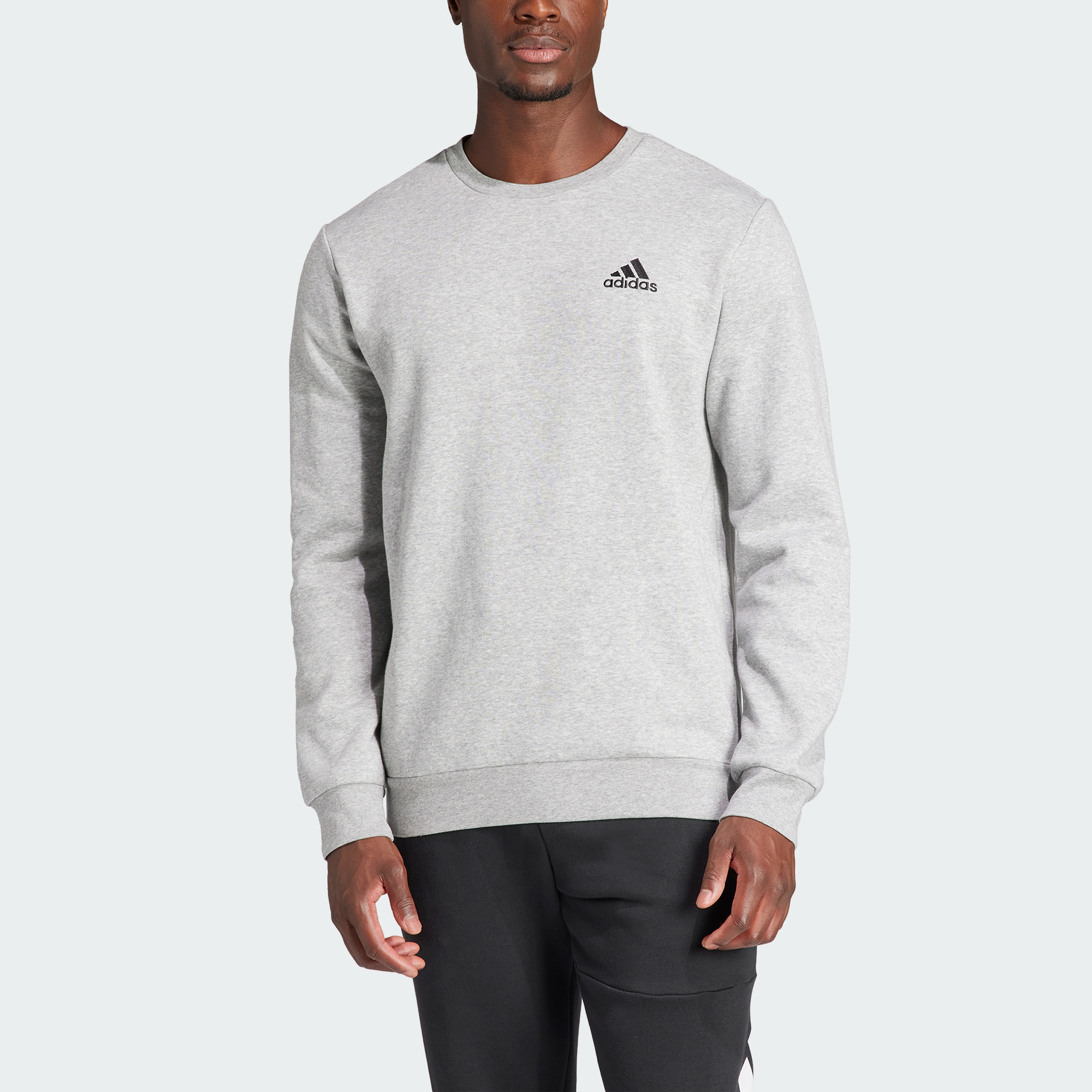 adidas Phong cách sống Áo Sweatshirt Nỉ Essentials Nam Xám H12221