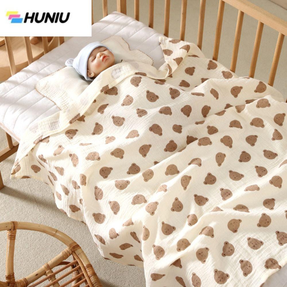 HUNIU ผ้าฝ้าย ผ้าห่มเด็ก นุ่มนวล ระบายอากาศได้ดี ผ้าห่มคลุมสำหรับทารก ปลอบประโลมผ้าห่มนอน หนาขึ้น แผ่นรองนอนกลางวัน หอพัก ราคา 218 บาท*ส่งฟรี
