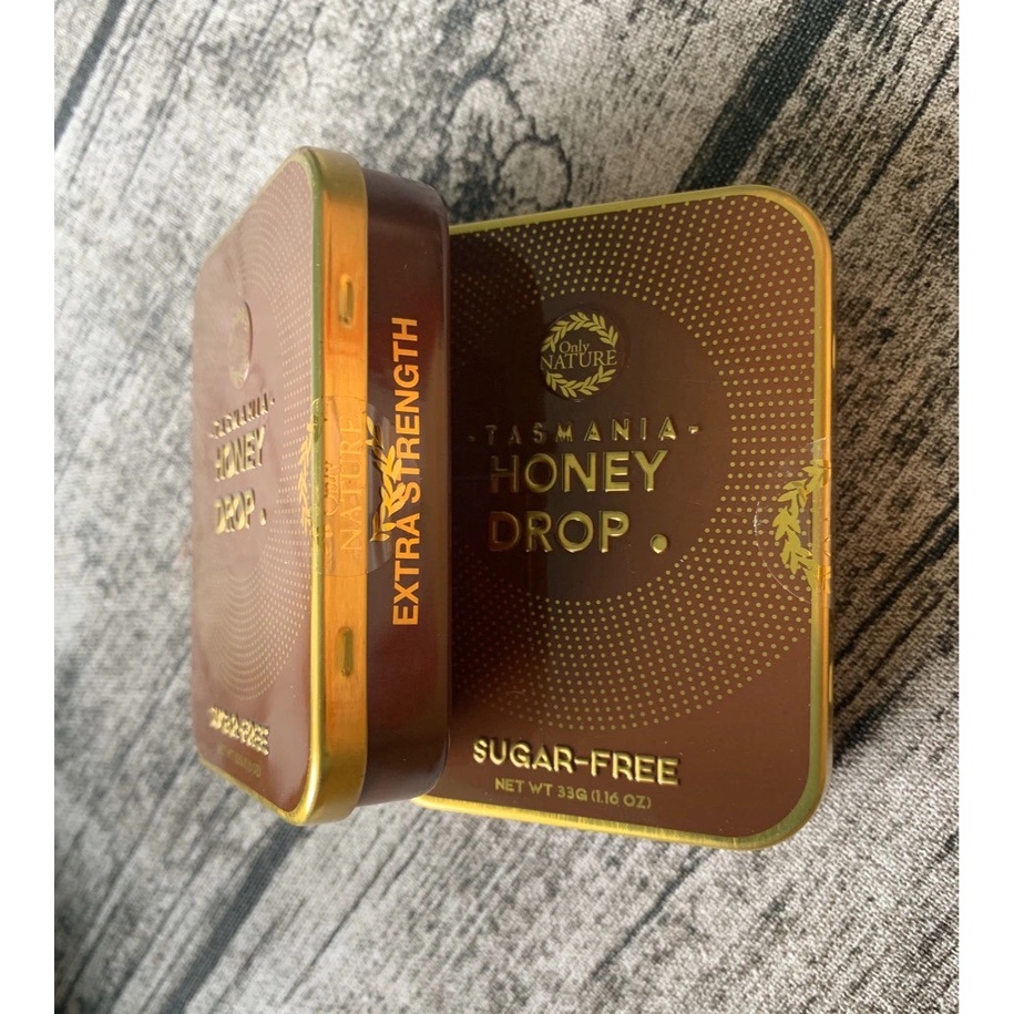 Kẹo sả nhân mật ong Manuka kiêng đường HONEY DROP-Tasmania lốc 10 hộp - Tâm Bình Foods