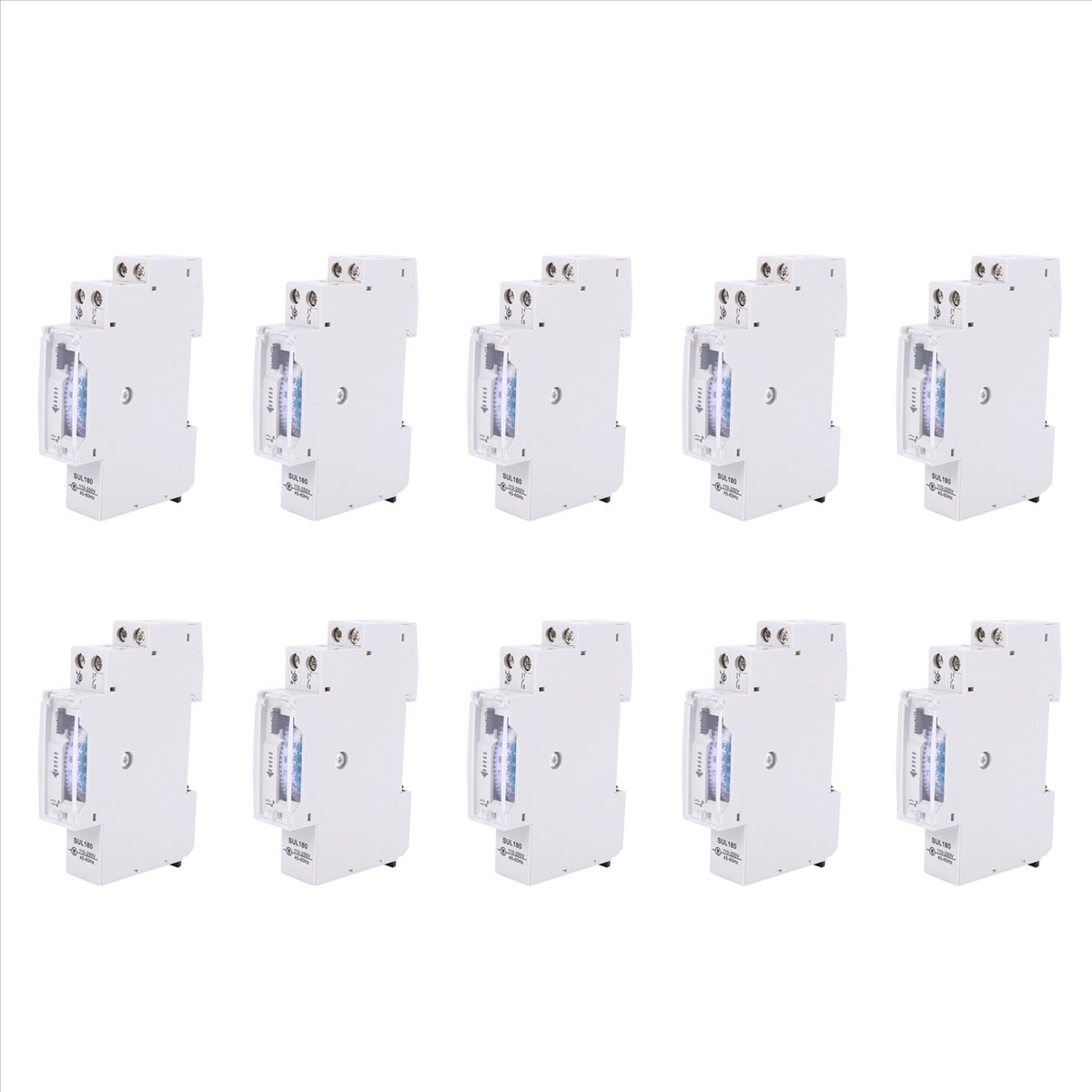 เครื่องครัวและอุปกรณ์บนโต๊ะอาหาร Jsebeudgan (LC7G) 10X SUL180A 15 นาทีจับเวลาเครื่องกล 24 ชั่วโมงโปรแกรม Din Rail ตัวจับเวลาสวิตช์รีเลย์การวัดการวิเคราะห์