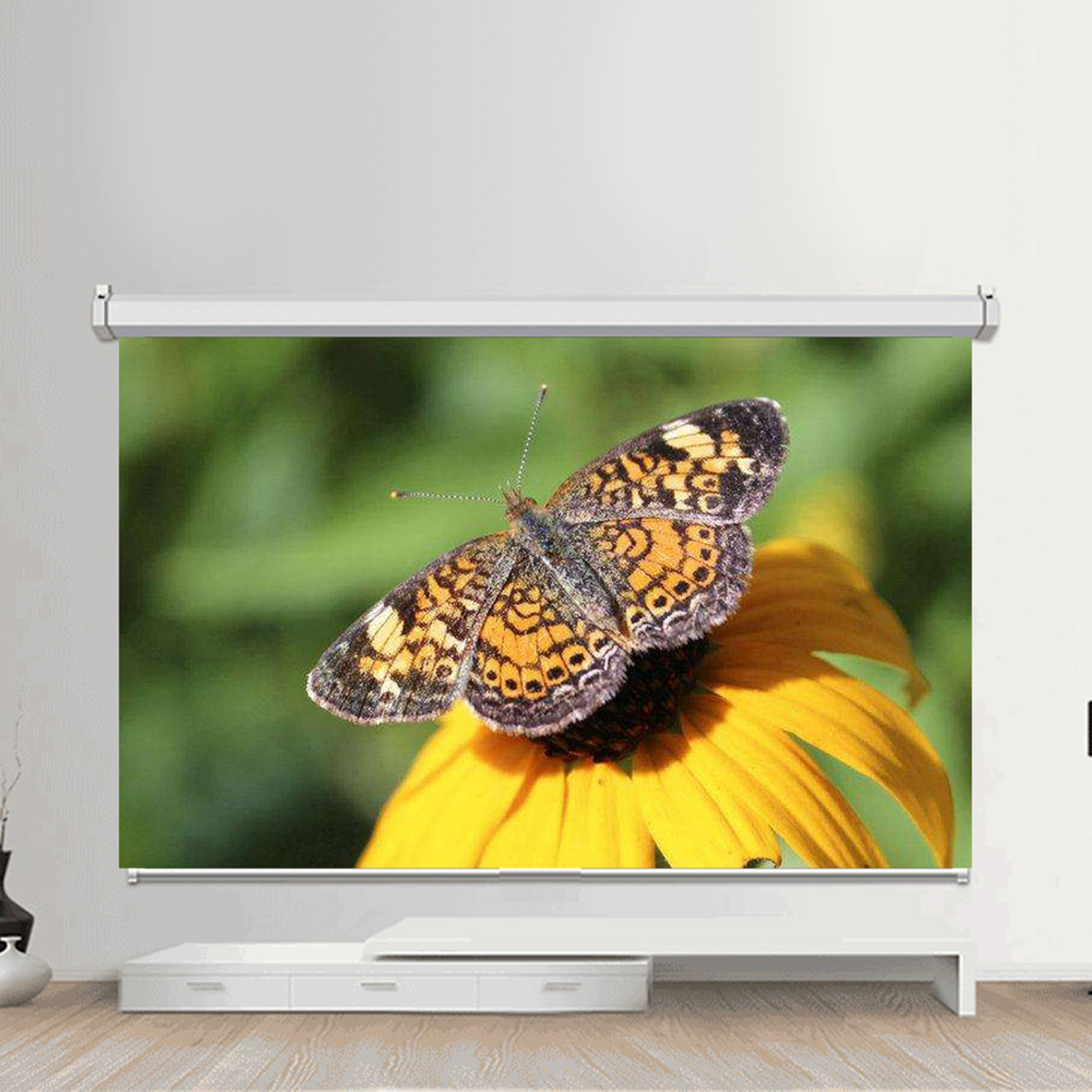 Ccylez chiếu máy chiếu màn màn hình 50-120inch 16:9 HD cầm tay cho rạp hát gia đình trong nhà ngoài trời (186x105cm (84 inch))