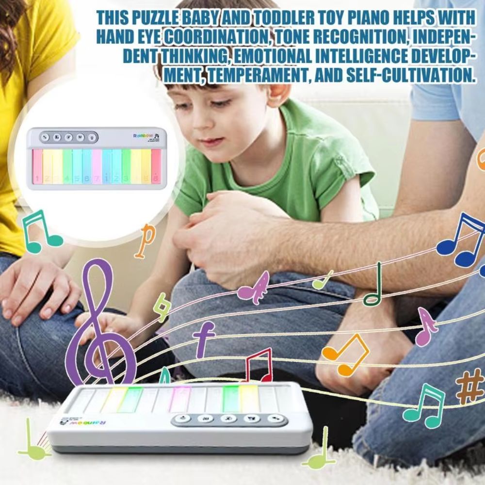 LALPINA Học nhạc Đồ chơi piano điện tử cho trẻ em Giáo Dục Sớm Âm nhạc Đồ chơi bàn phím đàn piano bỏ túi An toàn Đa chức năng Đồ chơi dụng cụ Khủng Long Trẻ em