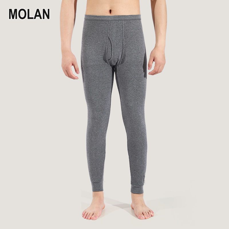 MOLAN Quần mùa thu cotton nam lỏng eo cao mùa xuân và người lớn mỏng quần áo ngủ dài cho bé nam quần legging