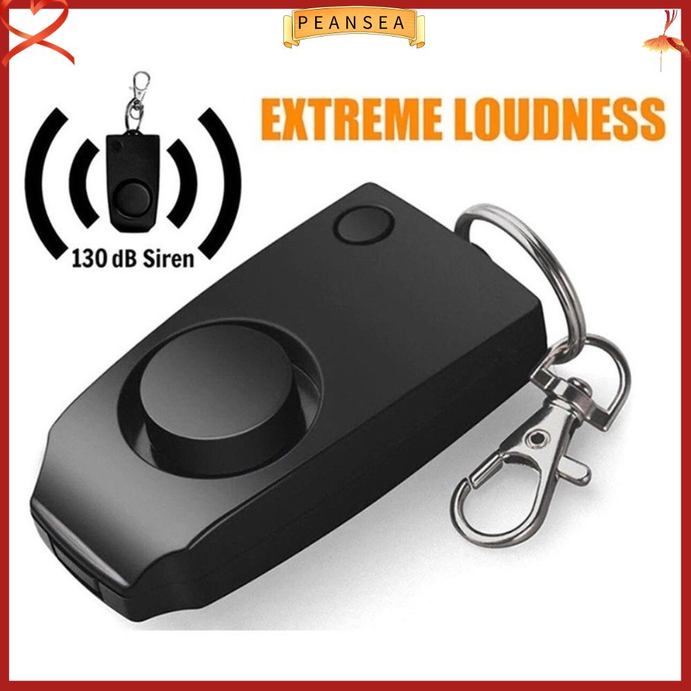 PEANSEA Chống Sói Báo động Hét to lên 130dB Móc khóa báo động khẩn cấp Chống cướp Móc khóa báo động cá nhân Khẩn cấp