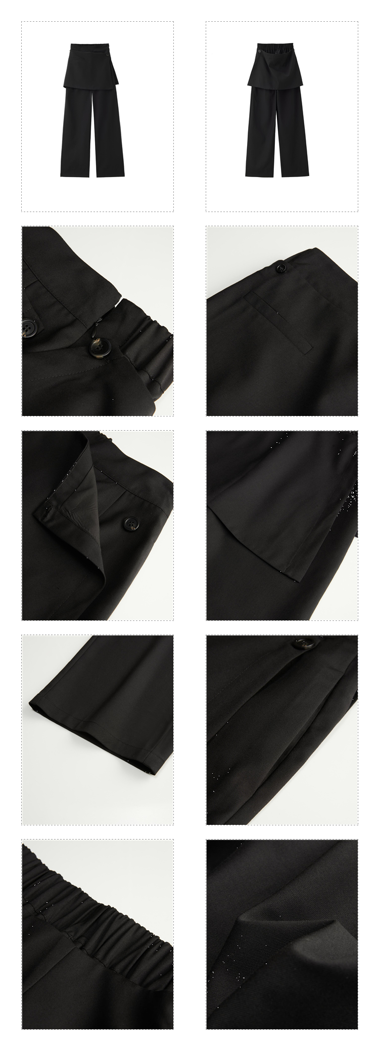 Giordano Women Detachable placket half elastic waist suit pants Free Shipping 18414925 · v2