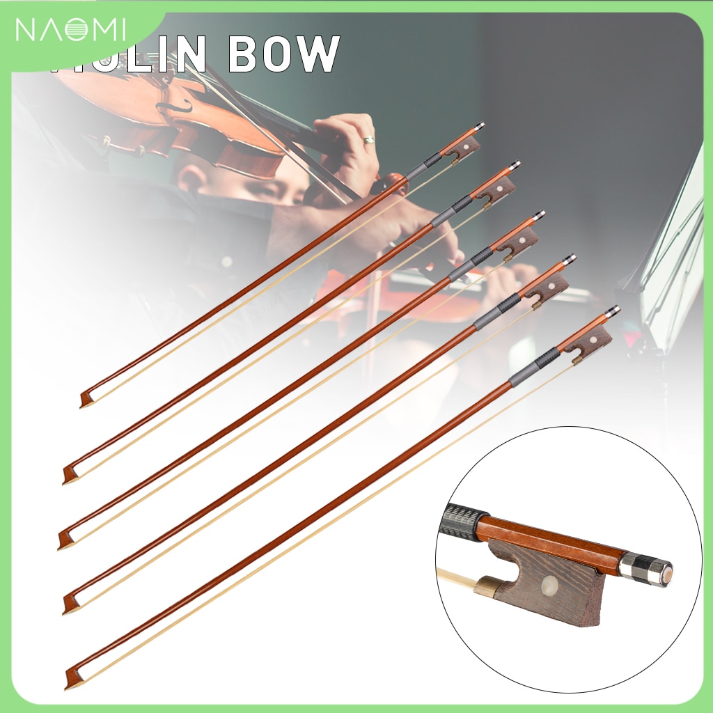 Naomi 4/4 3/4 1/2 1/4 1/8 cung vĩ cầm brazilwood fiddle cung phụ kiện đàn Violin Tiểu Luận học sinh viên mới bắt đầu sử dụng