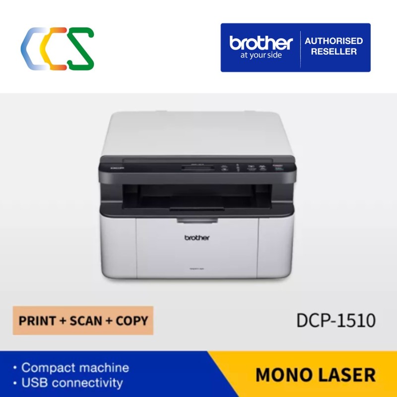 [Ready Stock] Brother DCP-1510 3-in-1 Mono Laser Printer | Compact | USB Connectivity |Scan,Copy 1510 Singapore