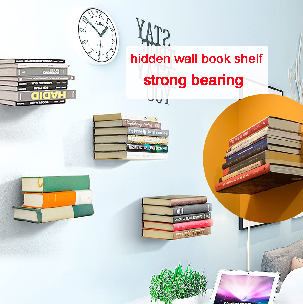 1 Pcs Wall Home Decor Design Student Creative Hidden Invisible Book Shelf s! 