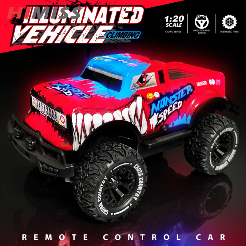 1:20 RC Cars Toy Off Road Remote Control Truck All Terrain Toys With Luminous Shell Gifts For Boys Girls ราคา 349 บาท*ส่งฟรี