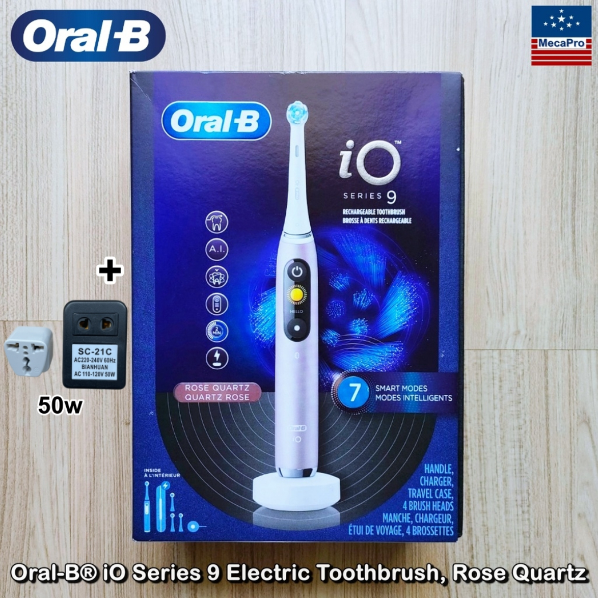 Oral-B® iO Series 9 Electric Toothbrush 7 Smart Modes Intelligents ออรัลบี ไอโอ แปรงสีฟันไฟฟ้า 7 โหมดอัจฉริยะ แบบชาร์จได้ ราคา 19,985 บาท*ส่งฟรี