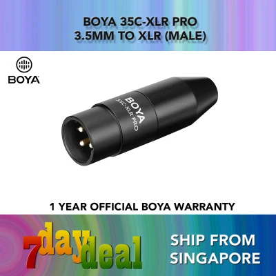 BOYA 35C-XLR PRO 3.5mm TRS to XLR Adapter with Power Converter