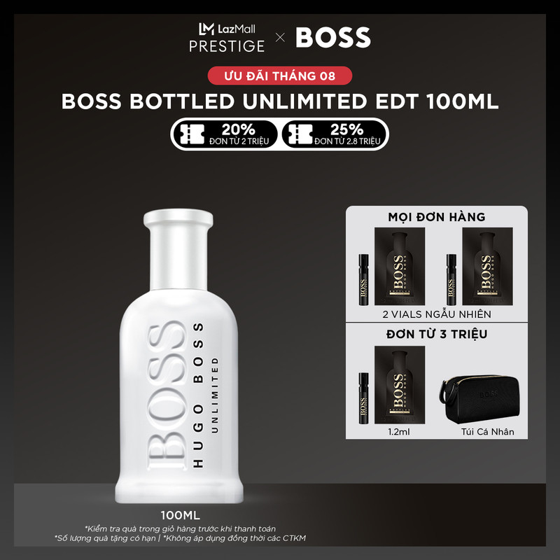 Nước hoa nam boss bottled unlimited edt 100ml